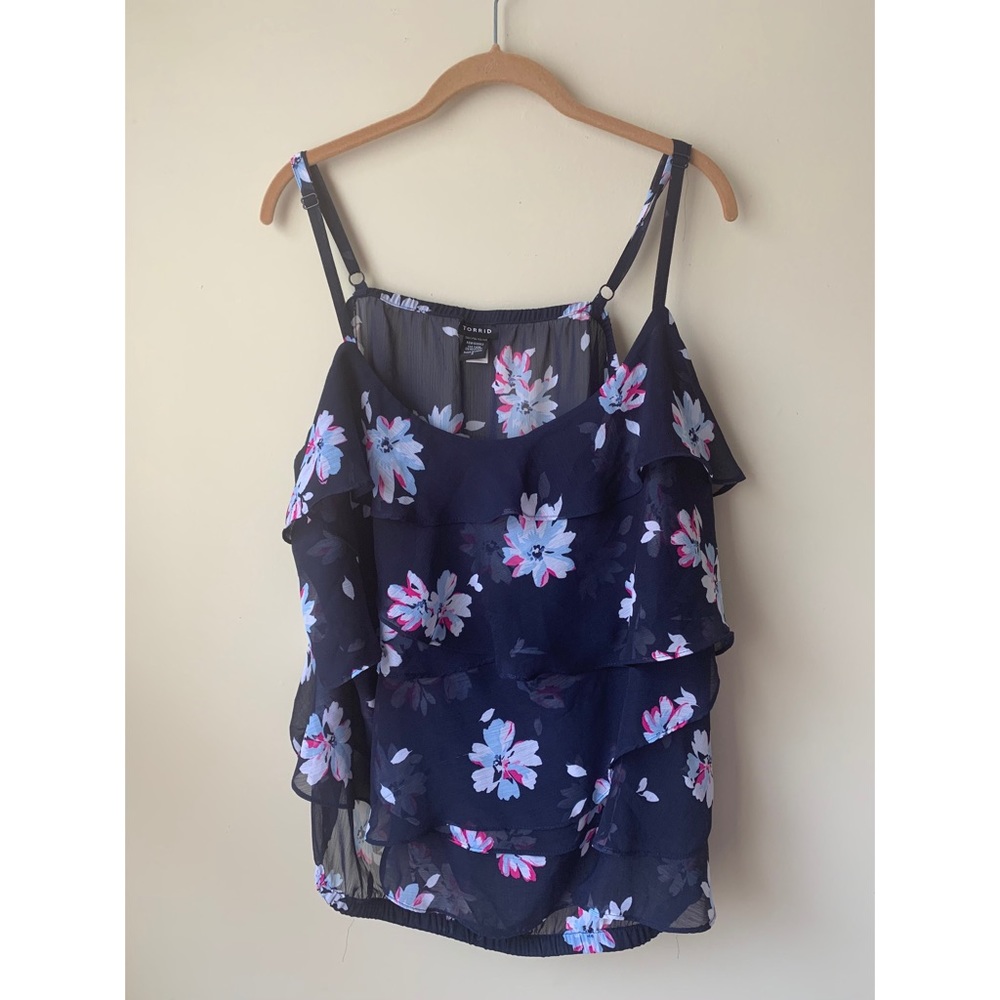 torrid floral ruffle cami top